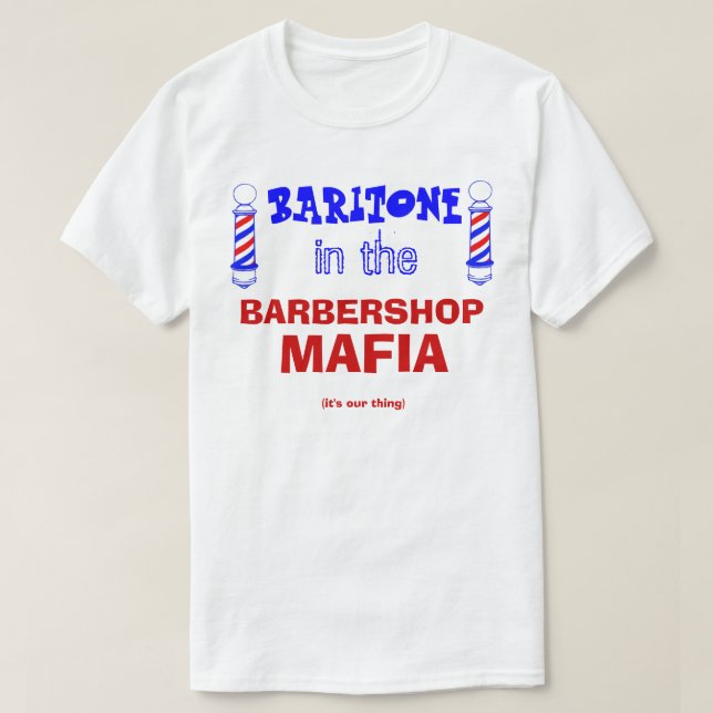 Barbershop Mafia T Shirt (Design framsida)
