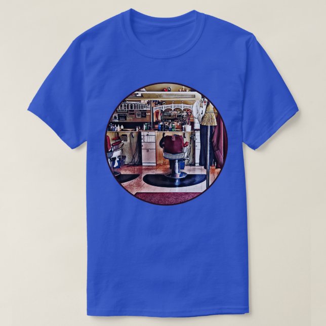 Barbershop med ytskikt t shirt (Design framsida)