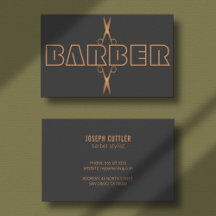 Barbershop, modernt kopparskript grått logotyp