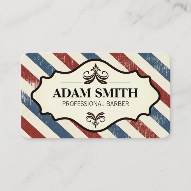 Barbershop Möte Tidsbeställning Kort (Framsida)