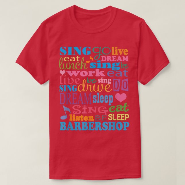 Barbershop Music Cute Singer Quartet Gift Tee (Design framsida)