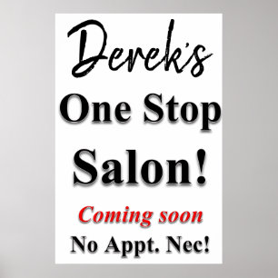 Barbershop Poster att en stoppsalon kommer snart