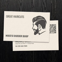 Barbershop QR Barber Visitkort