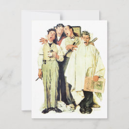 Barbershop Quartet 1936 Norman Rockwell Julkort