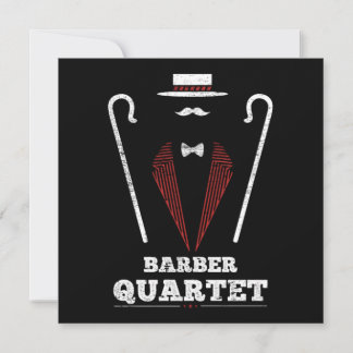 Barbershop Quartet Costume Singing Uniform Gift Inbjudningar