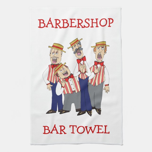 Barbershop Quartet Pub Towel Personalize Kökshandduk (Vertikal)