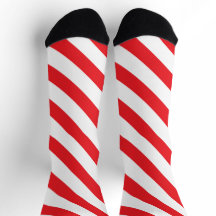 Barbershop Red and White Diagonal Rand