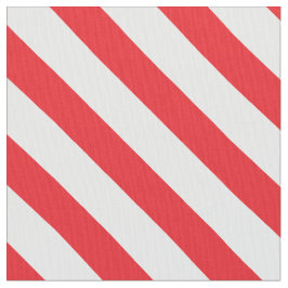 Barbershop Red and White Diagonal Rand Tyg
