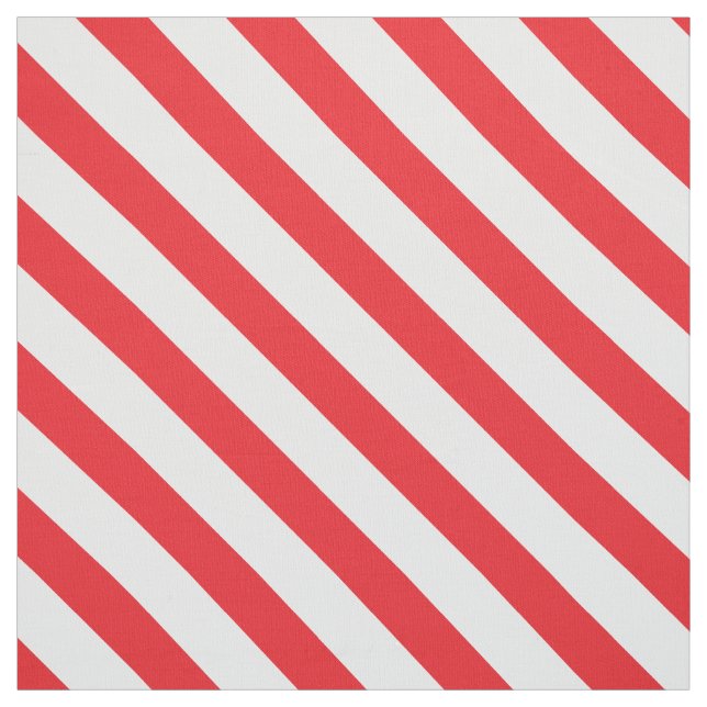 Barbershop Red and White Diagonal Rand Tyg (Provkarta)