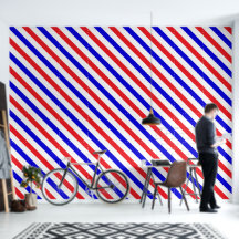 Barbershop Red, White and Blue Rand Pole
