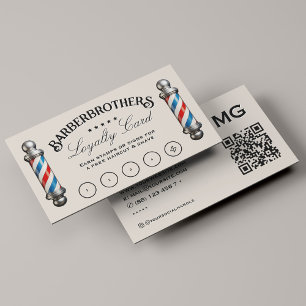 Barbershop Sand Barber Stolpe Lojalitet Belöning Visitkort