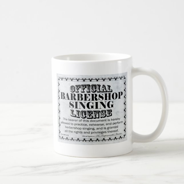 Barbershop Singing Licence Kaffemugg (Höger)