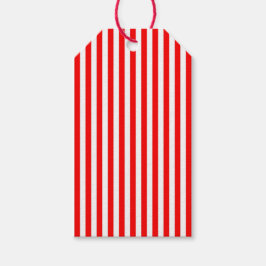 Barbershop Stil Red and White Stripe Presentetikett