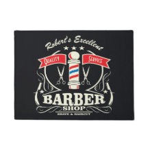 Barbershop Stylist Barber Entrance Grått Door Mat