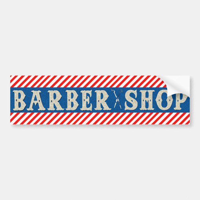 Barbershop-tecken Bildekal (Framsidan)