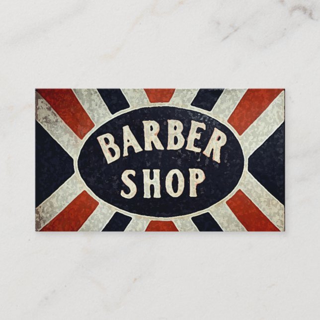 Barbershop-tecken Visitkort (Framsida)