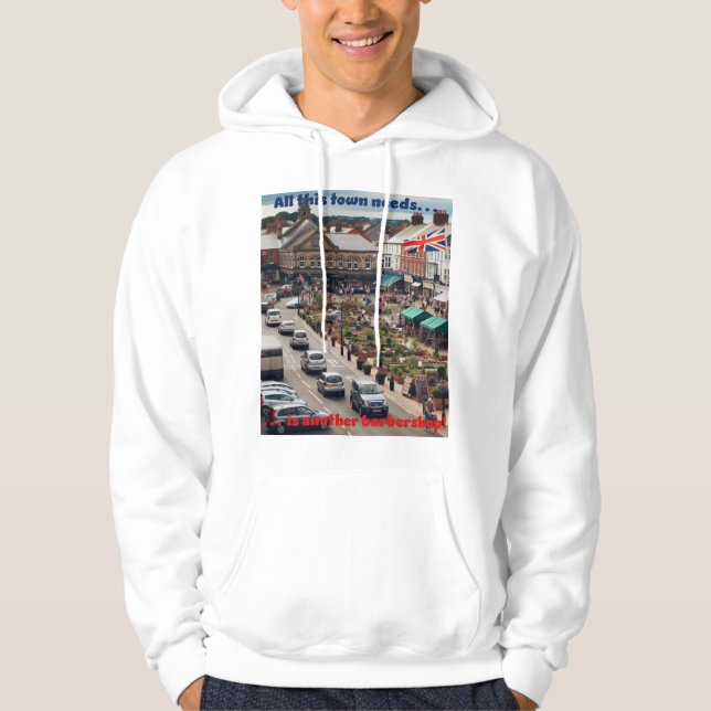 Barbershop Town Hoodie (Framsida)