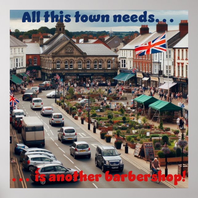 Barbershop Town Poster (Framsidan)