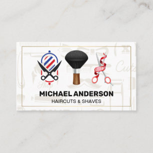 Barbershop Verktyg   Haircut Specialist Visitkort