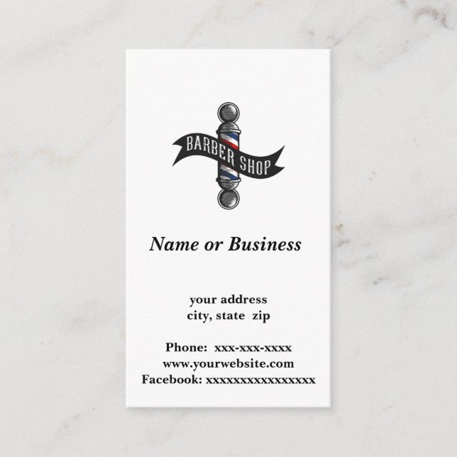Barbershop Visitkort (Framsida)