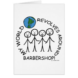Barbershop - World Revolves runt Hälsningskort