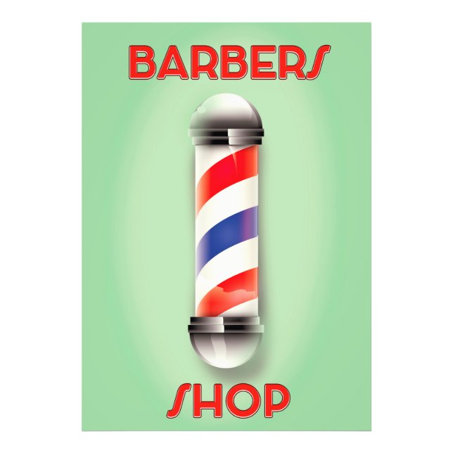 Barbershopps vintage skylt (Framsidan)