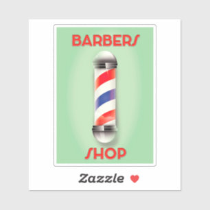 Barbershopps vintage skyltskylt klistermärken