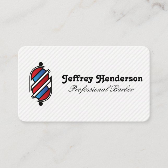 Barberstång Logotyp Visitkort (Framsida)