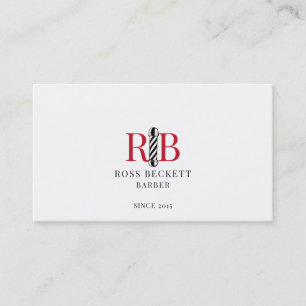 Barberstolpe Logo Barber Frisör  Visitkort