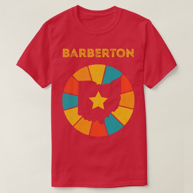 Barberton Ohio Vintage Distress Souvenir 1 T Shirt (Design framsida)