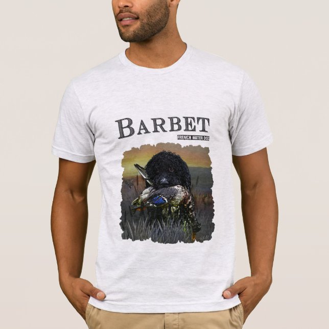 Barbet, Fransk Vatten Hund T Shirt (Framsida)
