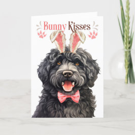 Barbet Hund i Bunny Öron för Påsk Helgkort