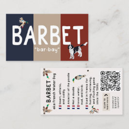 BARBET Hund Info Card Visitkort