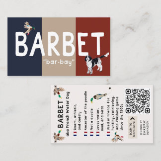 BARBET Hund Info Card Visitkort