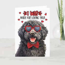 Barbet Hund Made for Loving You Valentine Helgkort