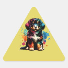 Barbet Hund Triangelformat Klistermärke