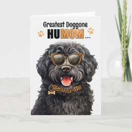 Barbet Hund Underbarare HuMOM Mors dag Helgkort