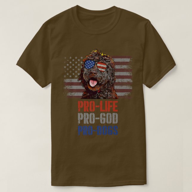 Barbet Pro Life Pro Hundar Premium T Shirt (Design framsida)