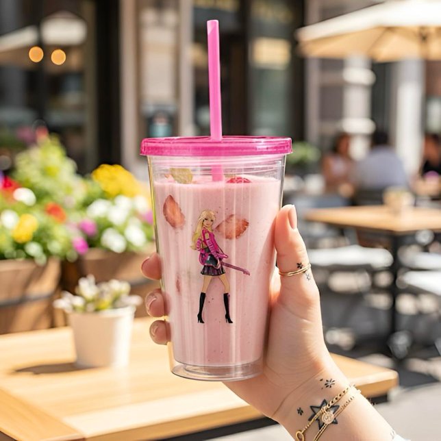 Barbie Acrylic Tumbler Take Away Mugg (Skapare uppladdad)