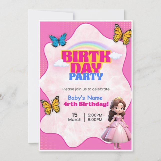 Barbie Birthday Invitation  Julkort (Framsida)