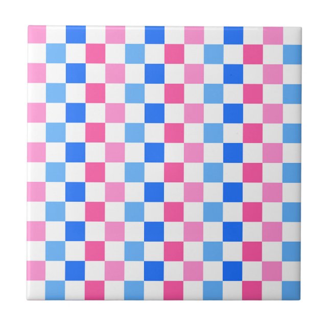 Barbie goes to the ocean checkerboard pattern kakelplatta (Framsidan)