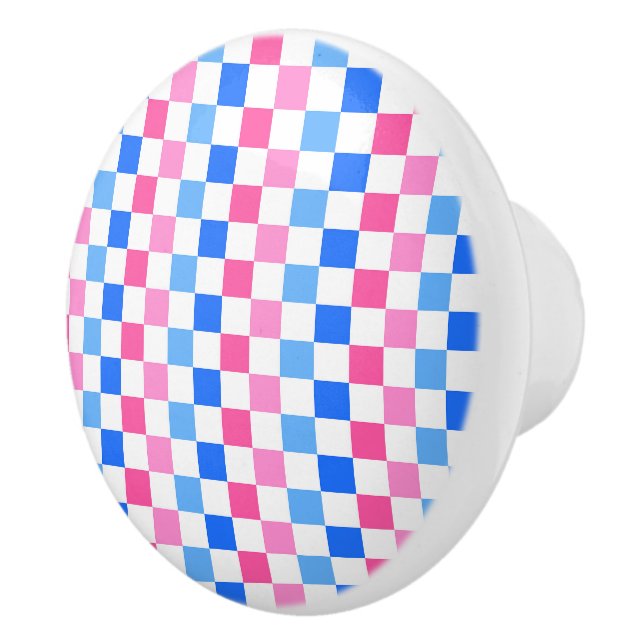 Barbie goes to the ocean checkerboard pattern knopp (Höger)