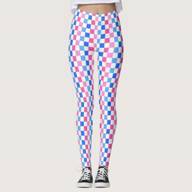Barbie goes to the ocean checkerboard pattern leggings (Framsida)