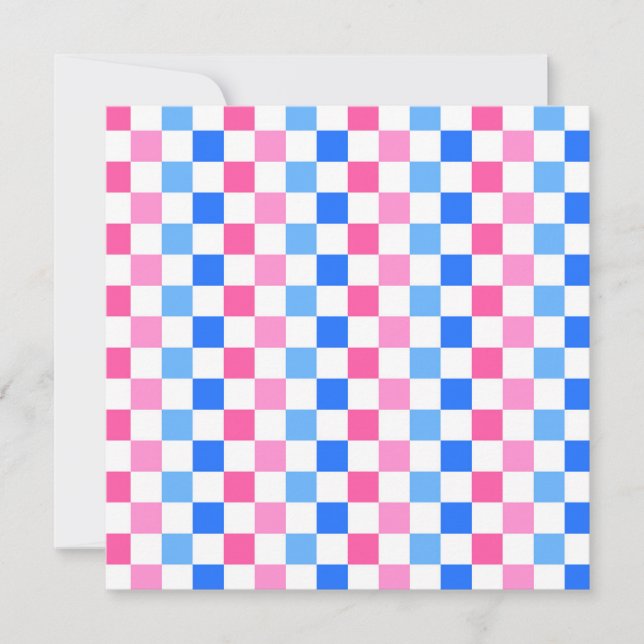 Barbie goes to the ocean checkerboard pattern tack kort (Framsida)
