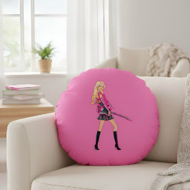 Barbie Round Pillow Rund Kudde
