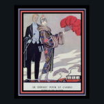 Barbier Art Deco "Lämnande för kasinot" 16 x 20 Poster<br><div class="desc">Snygg,  Fransk Art Deco-utskrift av George Barbier med titeln Le Depart Pour Le Casino 16 x 20</div>