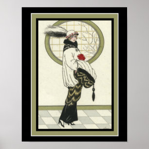 Barbier Art Deco Skriv ut 11 x 16 Poster