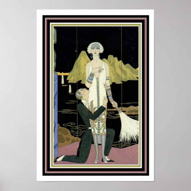 Barbier Art Deco Skriv ut 13 x 19 Poster (Framsidan)