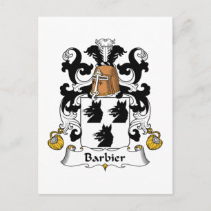 Barbier Family Crest Vykort