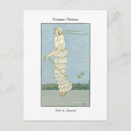 Barbier Fine Art Mode Illustration Robe Nansouk Vykort